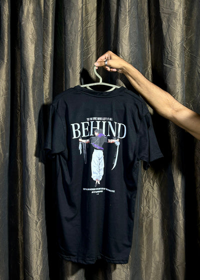Behind