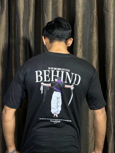 Behind